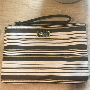BETSY JOHNSON Striped Wristlet Clutch